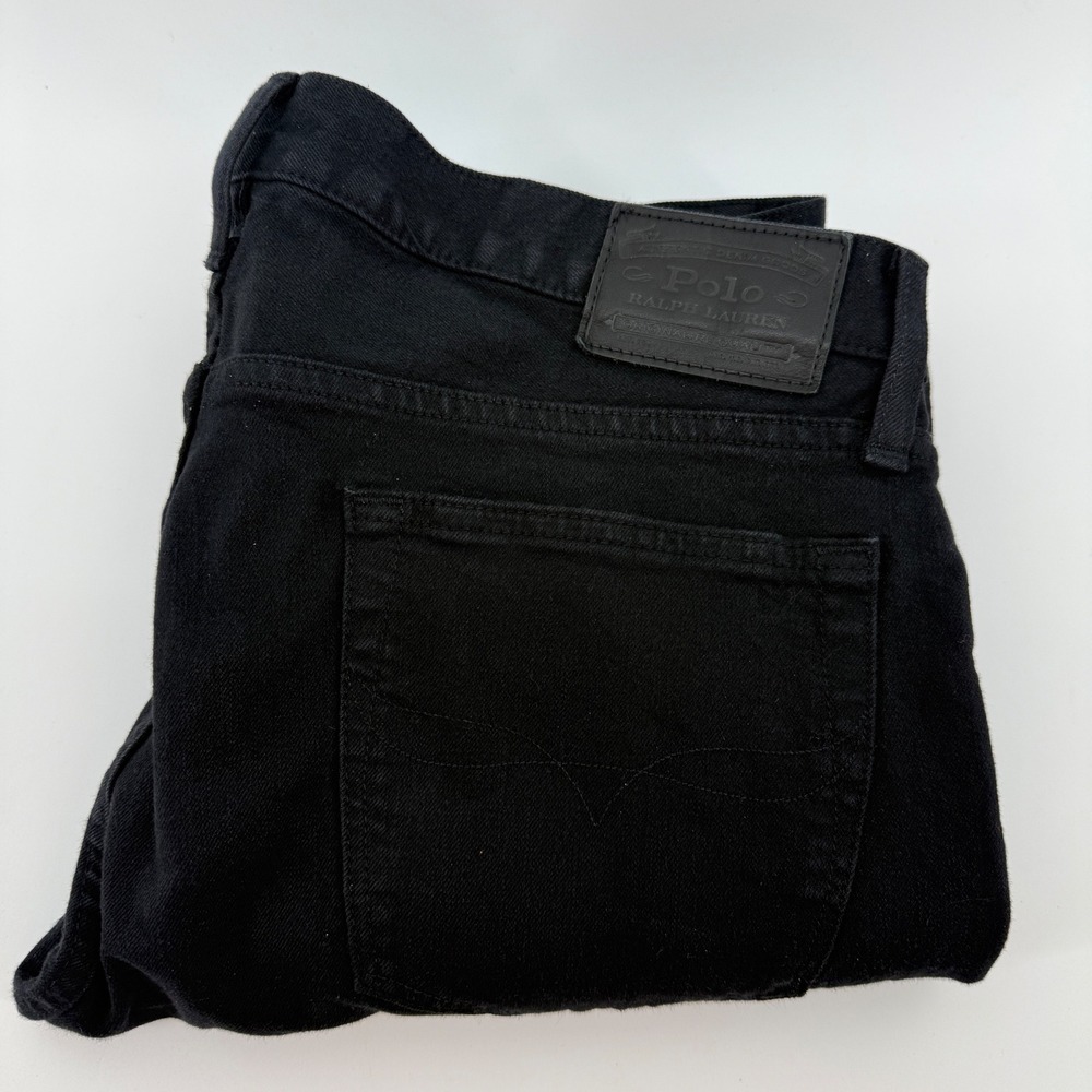 Polo Ralph Lauren Mens Black Slim Fit Jeans 34x32 Denim Pants